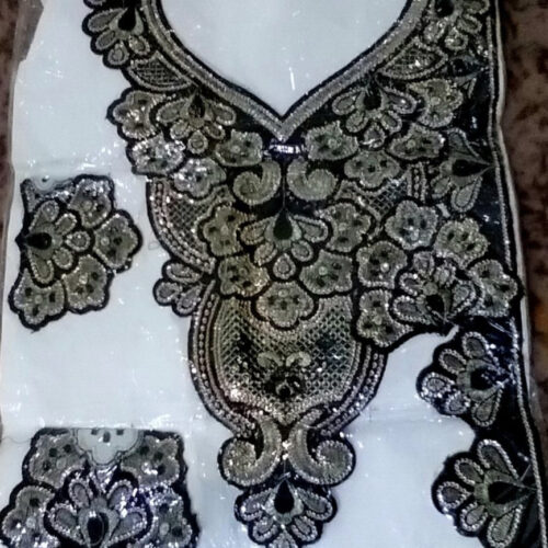یقه آستین کمر.گلدوزی شده
